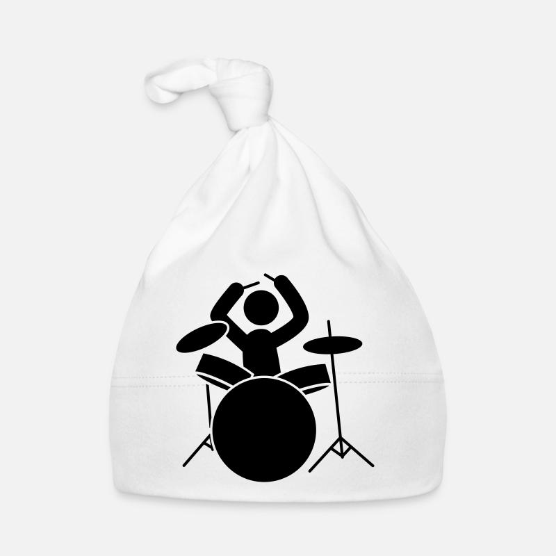 drummer icon drummer - Organic Baby Cap - white