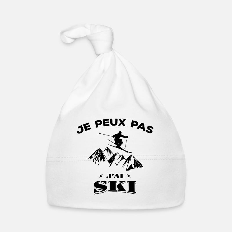 JE PEUX PAS J'AI SKI Bonnet bio Bébé