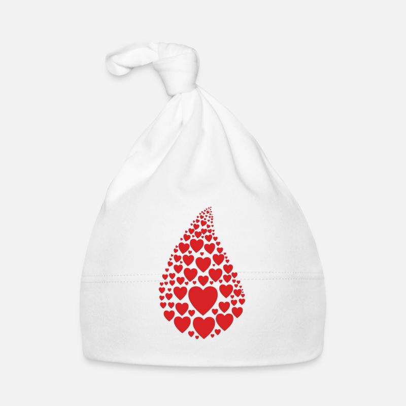 Drop Heart Organic Baby Cap