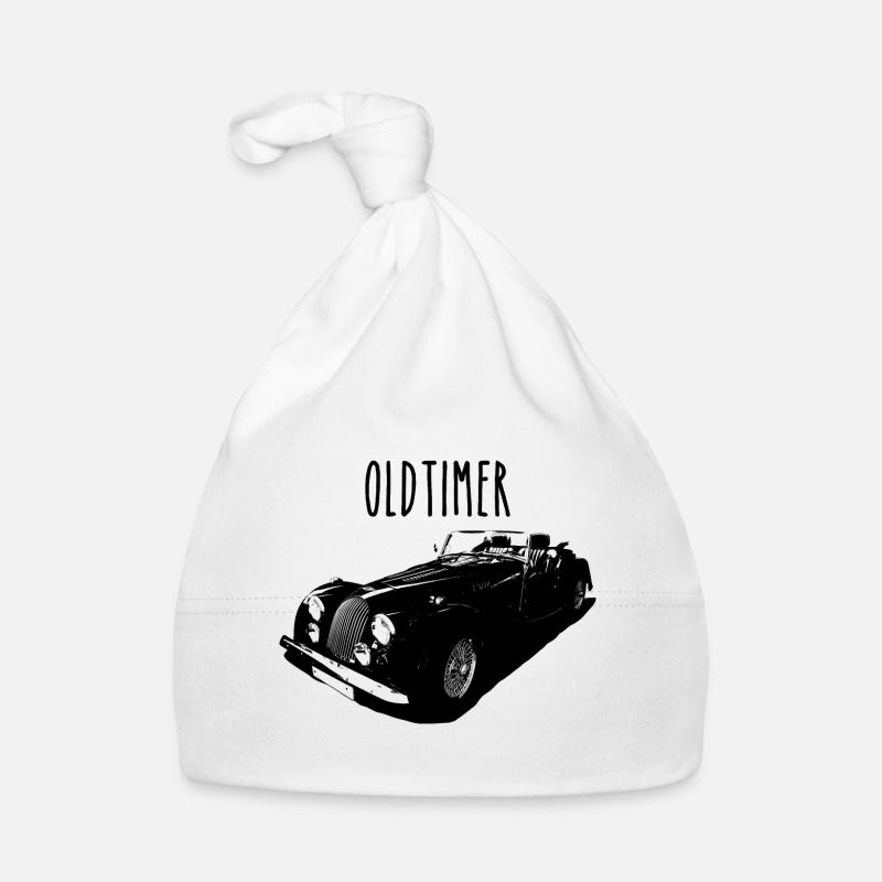 British classic car - Plus4 or Plus8 - Organic Baby Cap - white