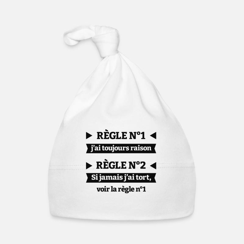 J'AI TOUJOURS RAISON - Bonnet bio Bébé - blanc