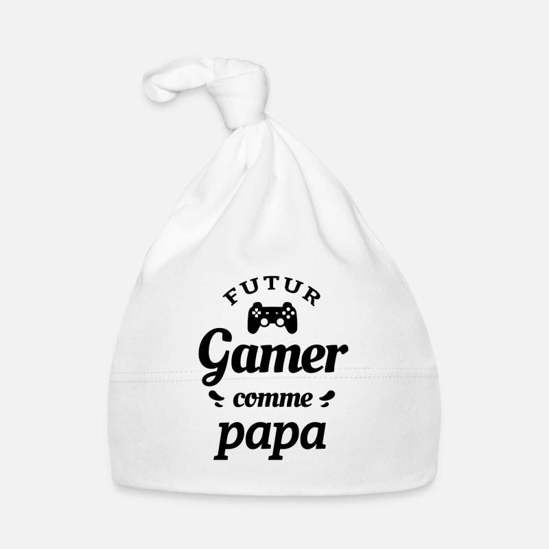 FUTUR GAMER COMME PAPA Bonnet bio Bébé