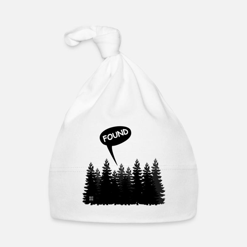Im Wald am Dosensuchen, Geocaching! Baby Bio-Mütze