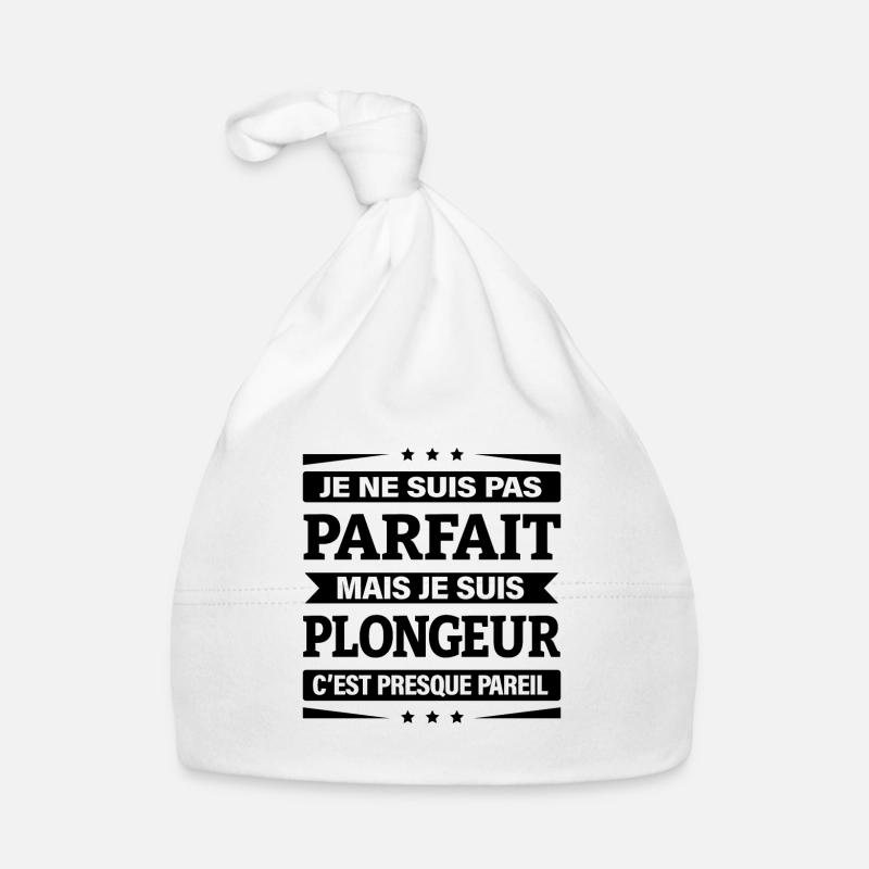 JE SUIS PLONGEUR Bonnet bio Bébé