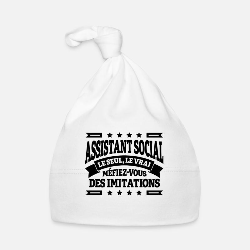 ASSISTANT SOCIAL LE SEUL LE VRAI Bonnet bio Bébé