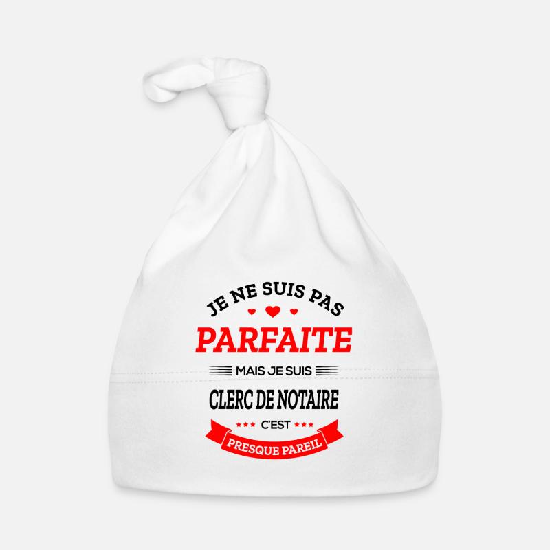 CLERC DE NOTAIRE PARFAITE - Bonnet bio Bébé - blanc