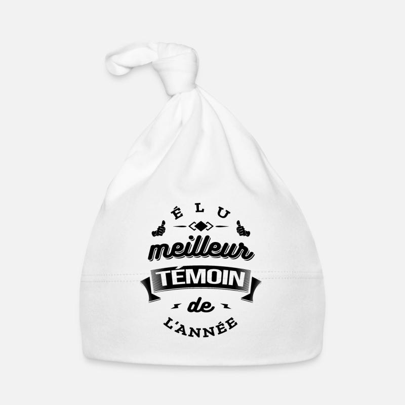 ÉLU MEILLEUR TÉMOIN DE L'ANNÉE - Bonnet bio Bébé - blanc