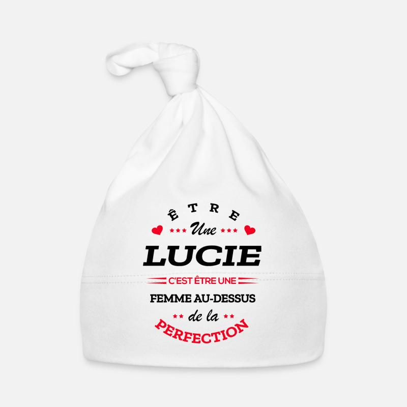 LUCIE PARFAITE - NOM LUCIE Bonnet bio Bébé