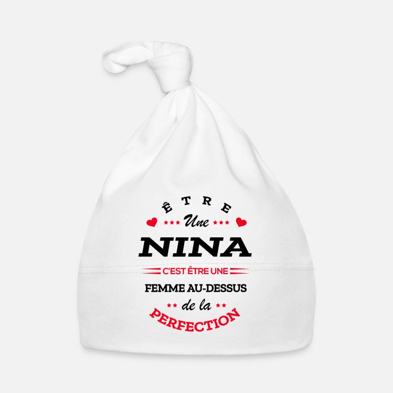 NINA PARFAITE - NOM NINA Bonnet bio Bébé