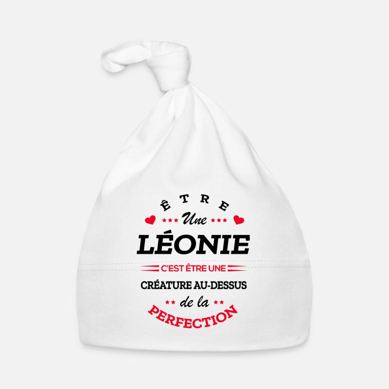 LÉONIE PARFAITE - NOM LÉONIE Bonnet bio Bébé
