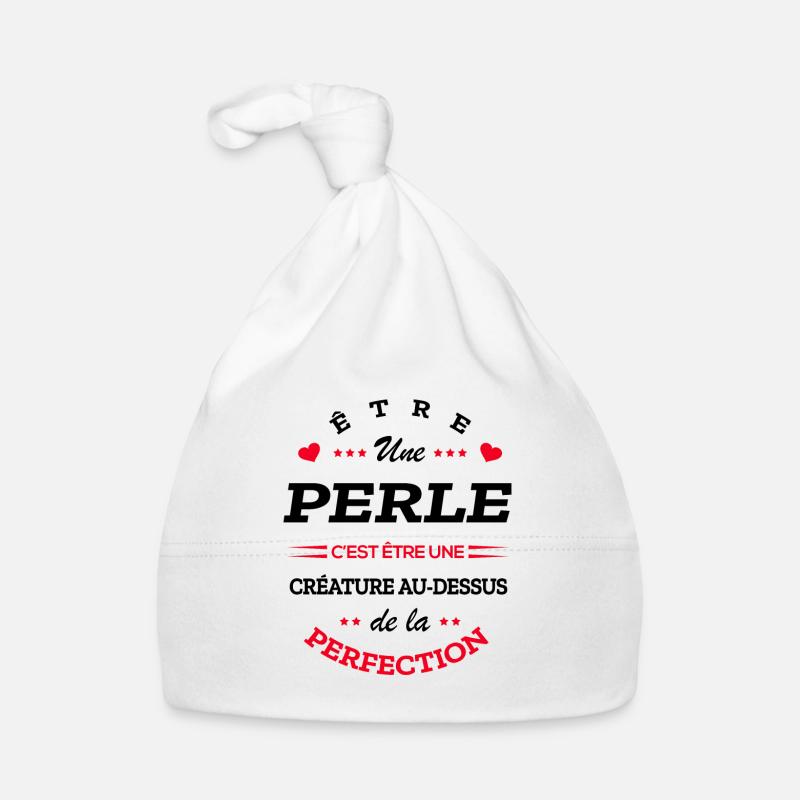 PERLE PARFAITE - NOM PERLE Bonnet bio Bébé