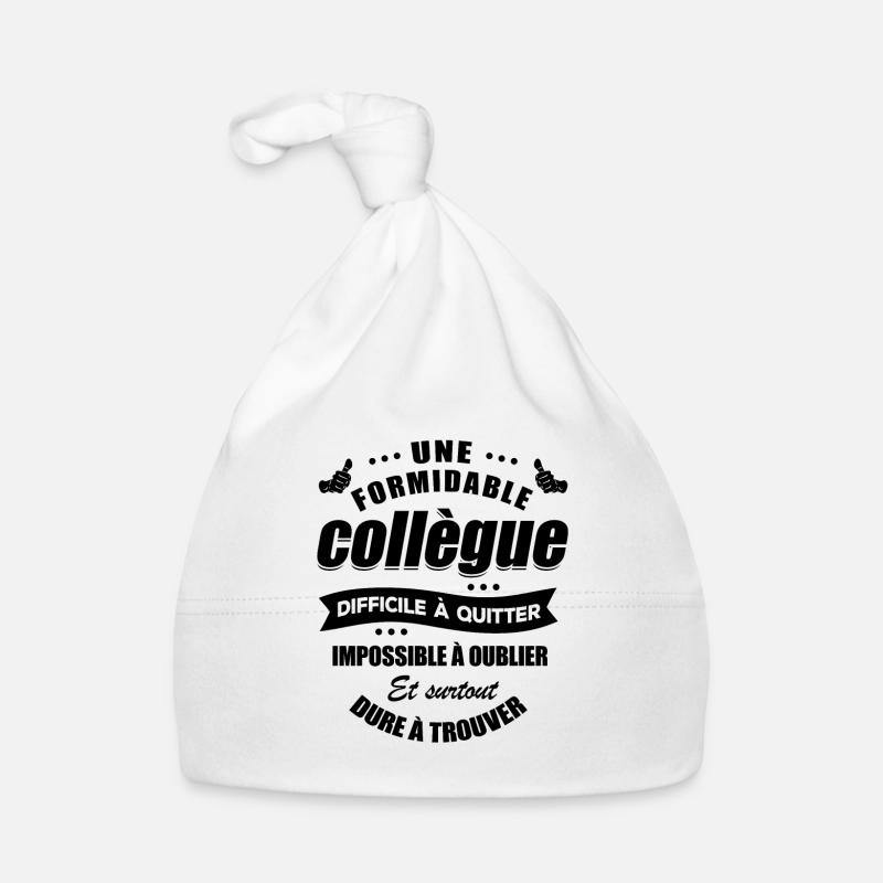 MEILLEURE COLLÈGUE IMPOSSIBLE À OUBLIER - Bonnet bio Bébé - blanc