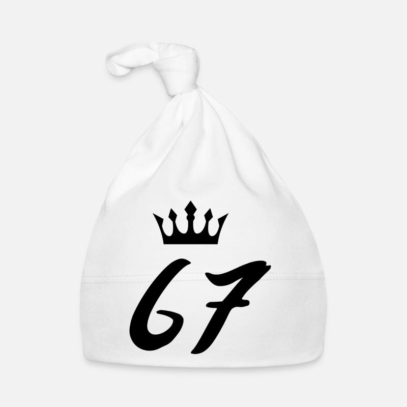 67 Number crown Organic Baby Cap