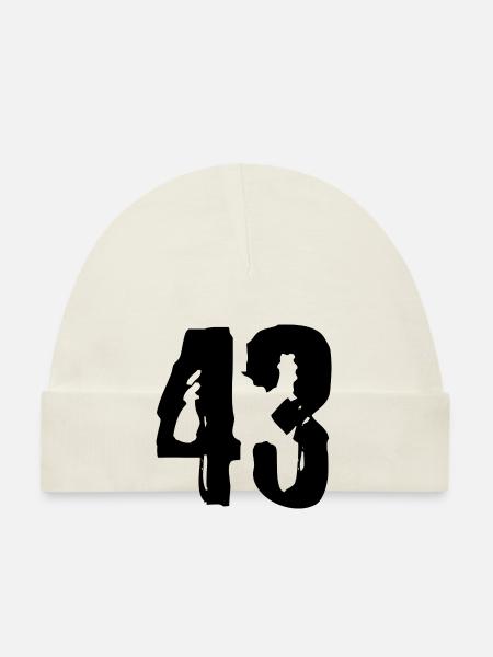 Maillot numéro 43 - Bonnet bio Bébé - blanc - Devant