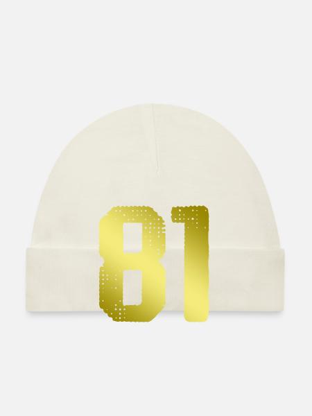 81 Number jersey - Organic Baby Cap - white - Front