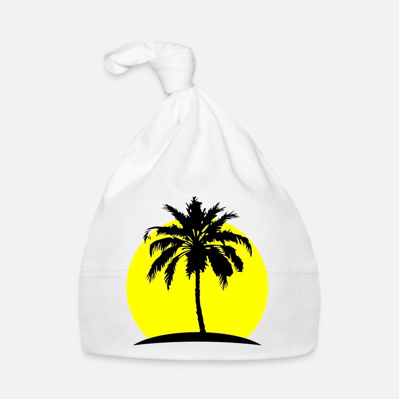 Palm Silhouette Symbol Organic Baby Cap