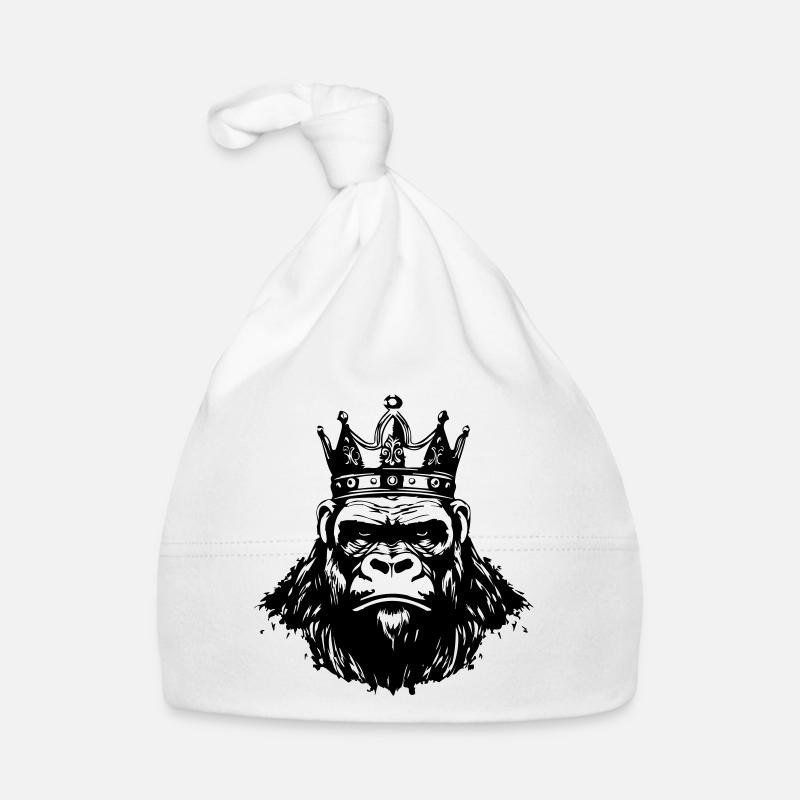 Roi Tête de Couronne de gorille Bonnet bio Bébé