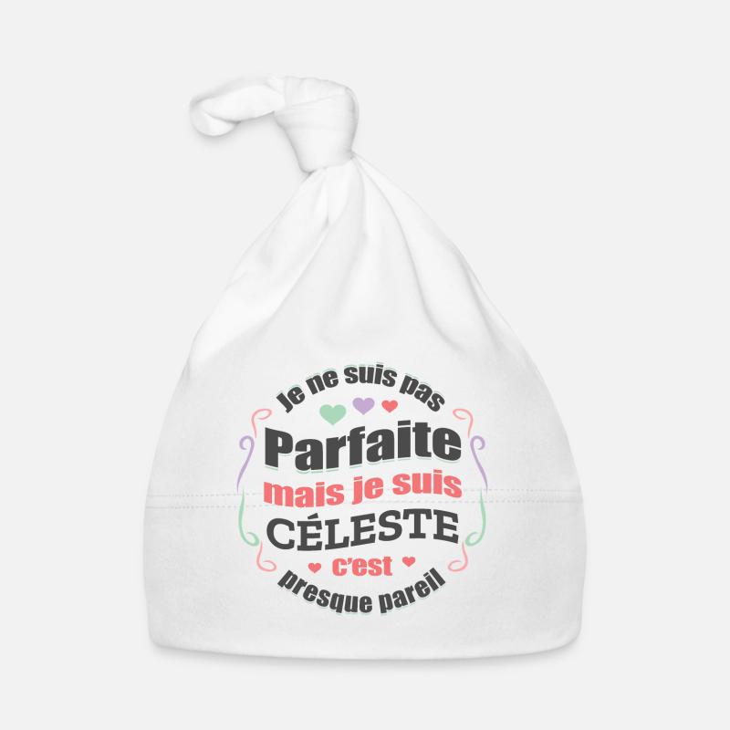 CÉLESTE PARFAITE - PRENOM CÉLESTE Bonnet bio Bébé