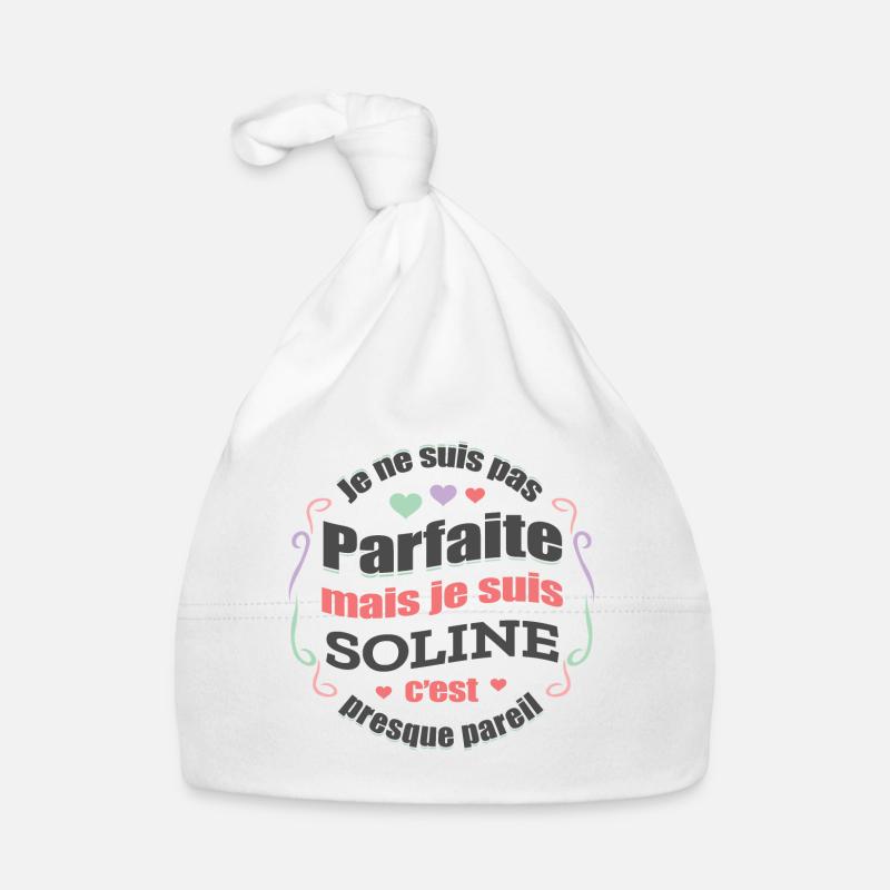 SOLINE PARFAITE - PRENOM SOLINE Bonnet bio Bébé