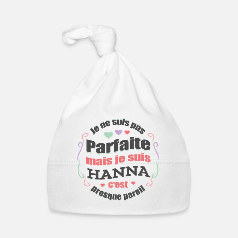 HANNA PARFAITE - PRENOM HANNA Bonnet bio Bébé