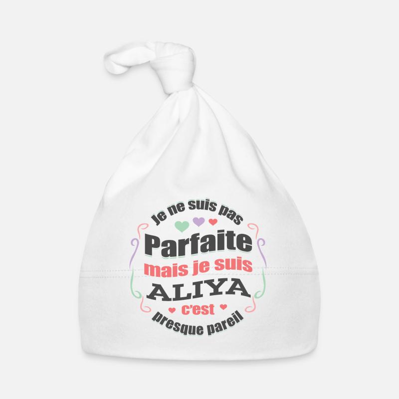ALIYA PARFAITE - PRENOM ALIYA Bonnet bio Bébé