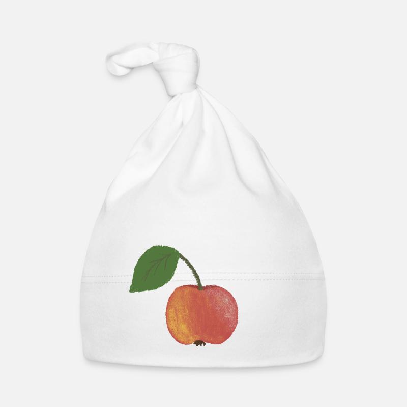 Apple - Organic Baby Cap - white