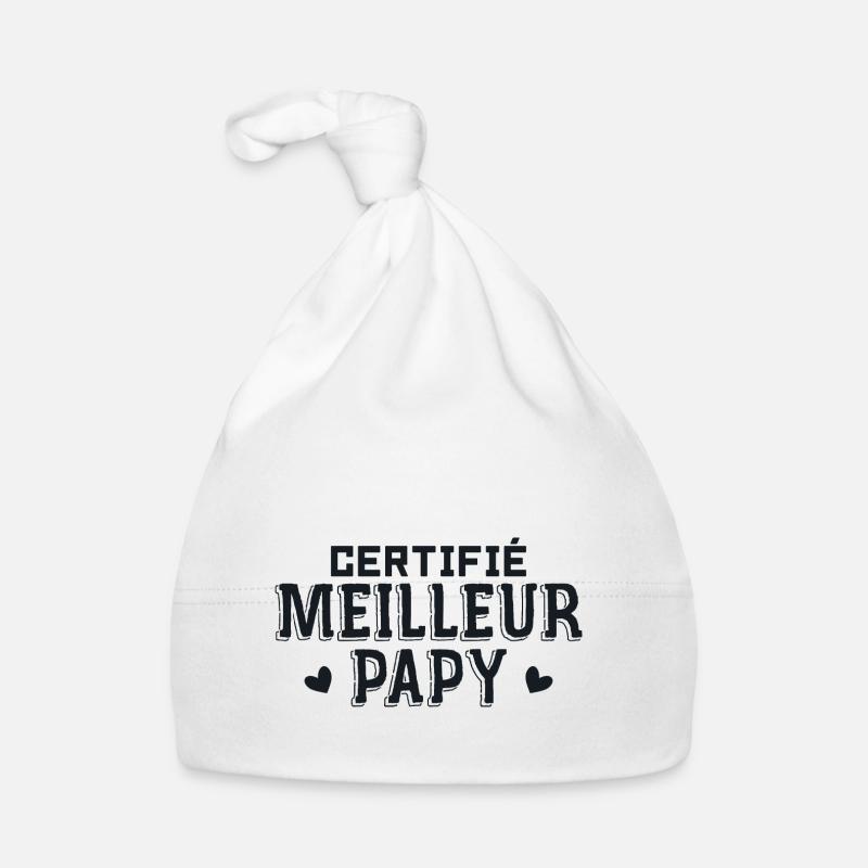 Certifié Meilleur Papy du Monde Bonnet bio Bébé