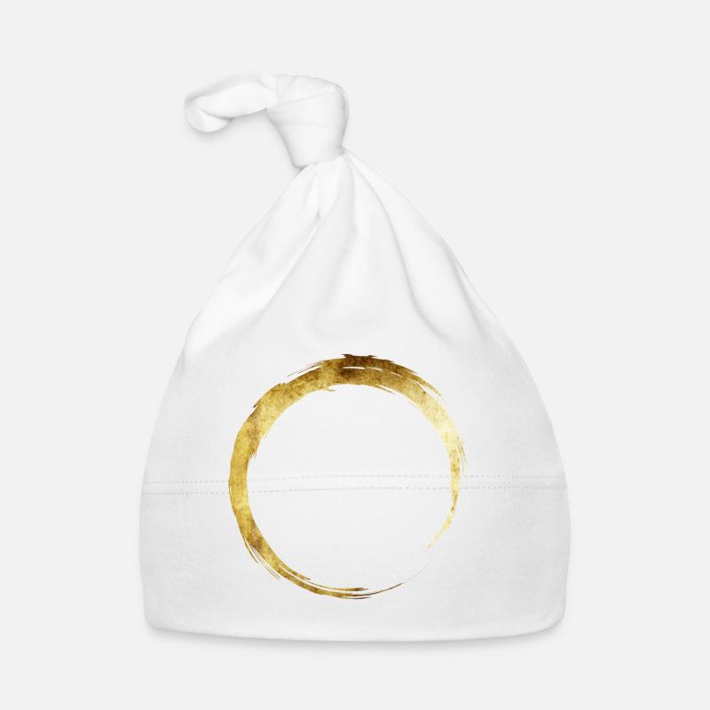 Bague Yoga OM Dorée - Bonnet bio Bébé - blanc