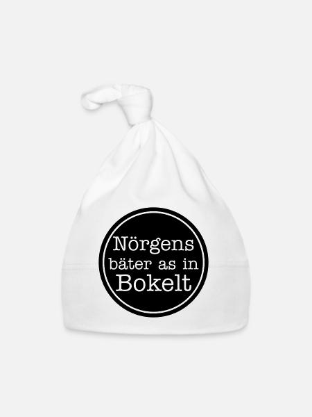 Nörgens bäter as in Bokelt - Baby Bio-Mütze - Weiß - Vorne