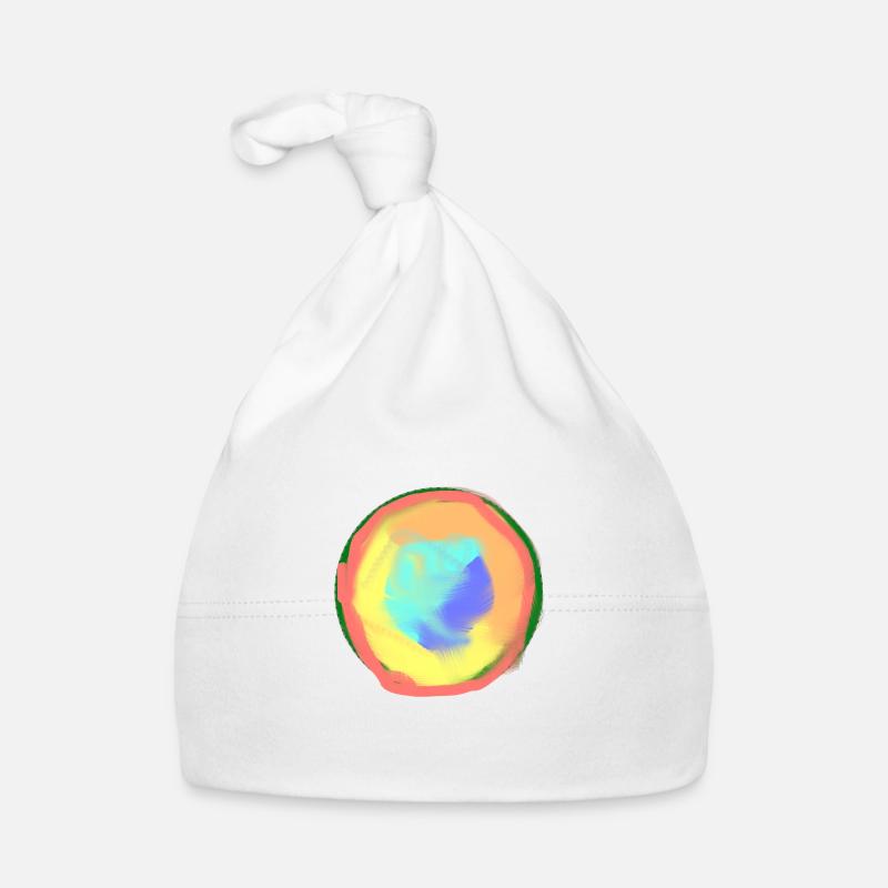 Regenbogen - Baby Bio-Mütze - Weiß