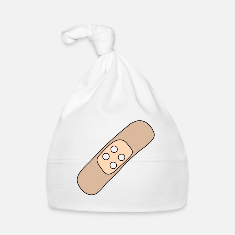Pflaster, Wunde, Verletzung, Heilung, Geschenkidee Baby Bio-Mütze