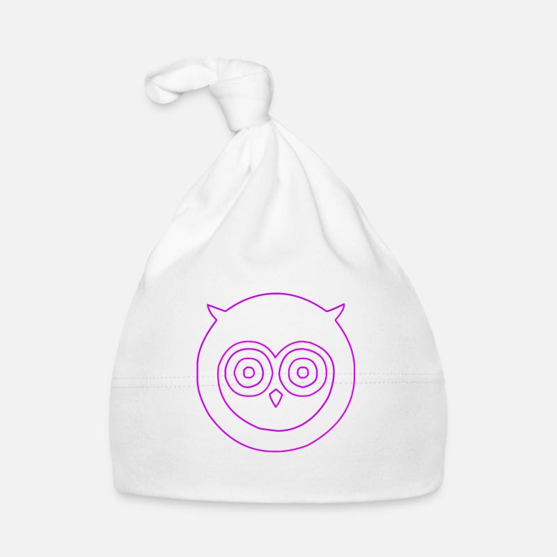 Owl with big eyes Organic Baby Cap