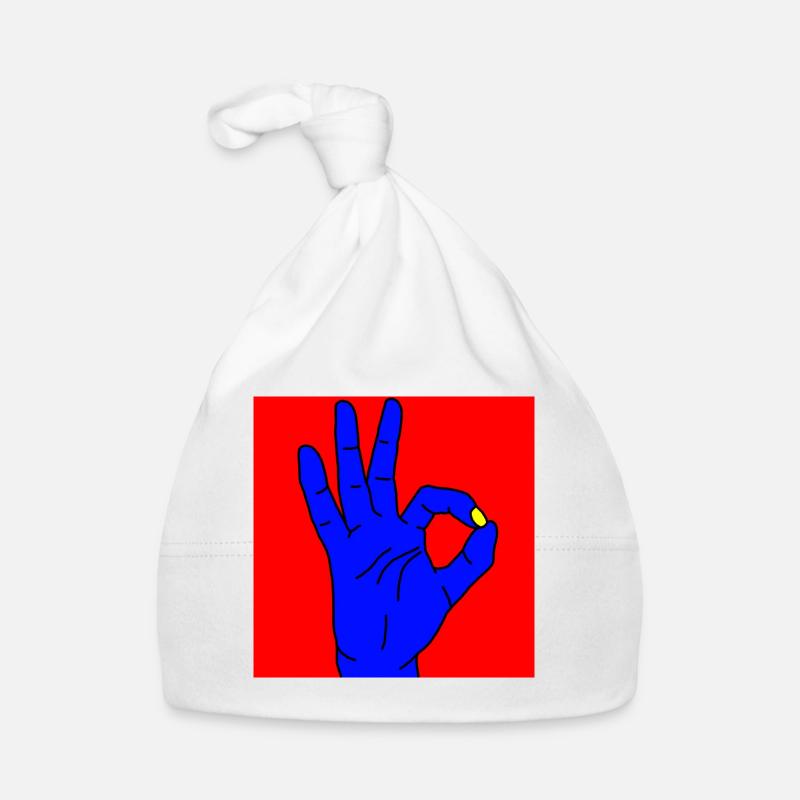 okay red Baby Bio-Mütze