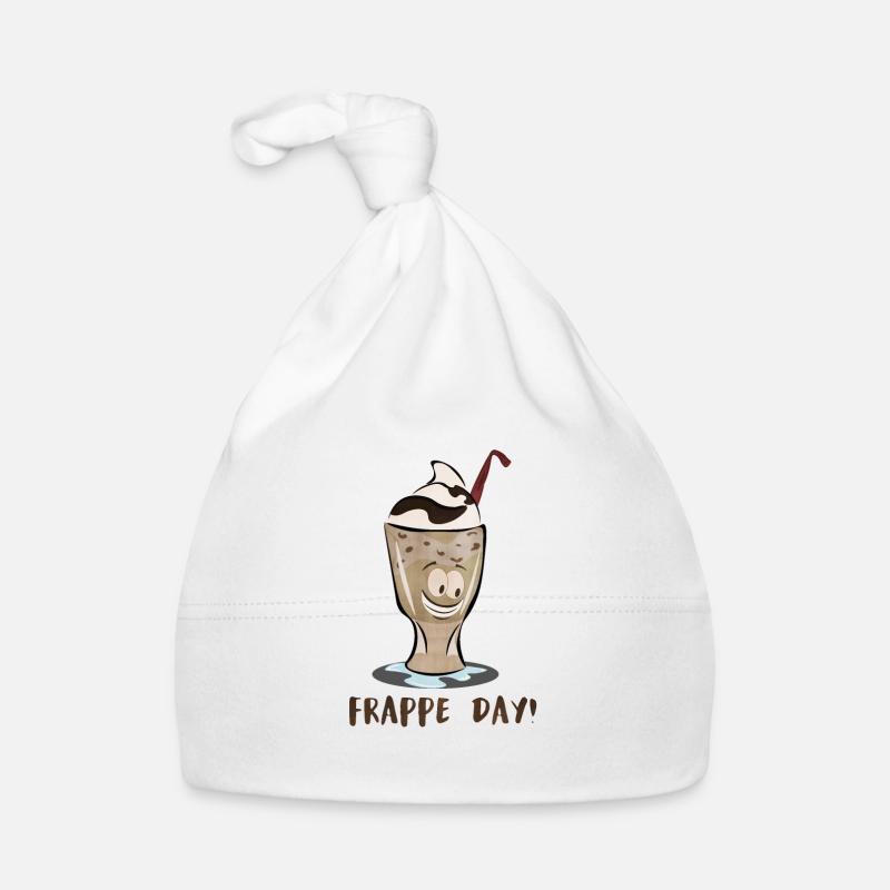 Frappe Day! - Organic Baby Cap - white