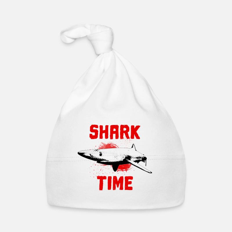 Grand océan de requin blanc - Bonnet bio Bébé - blanc
