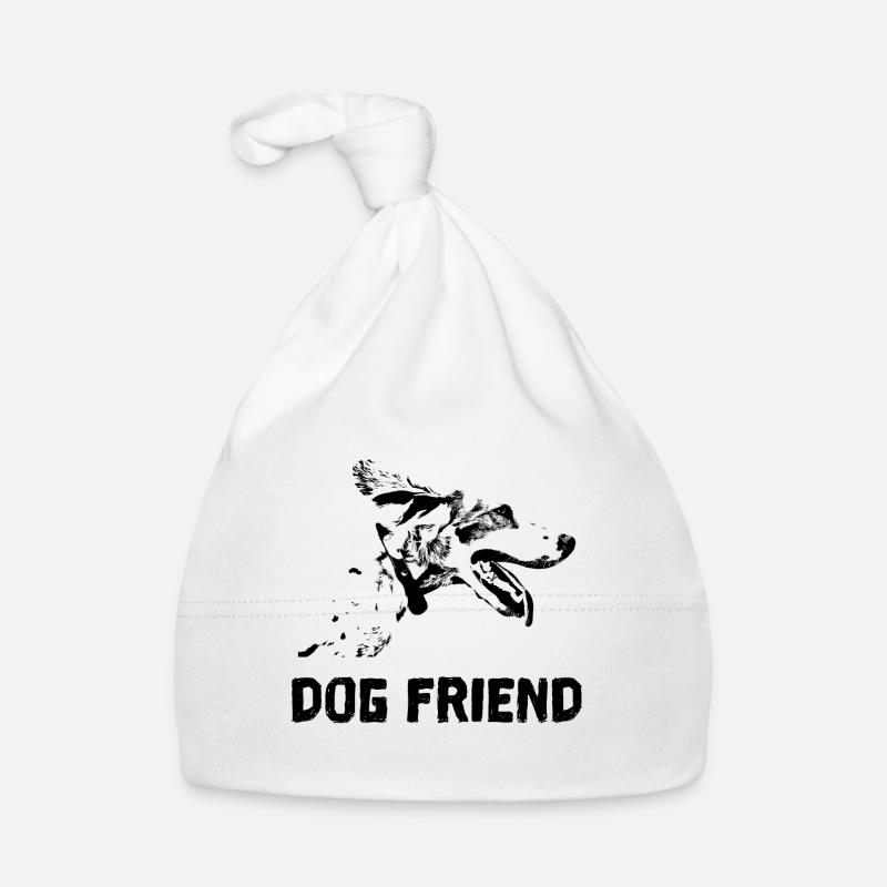 Chien meilleur ami - Bonnet bio Bébé - blanc
