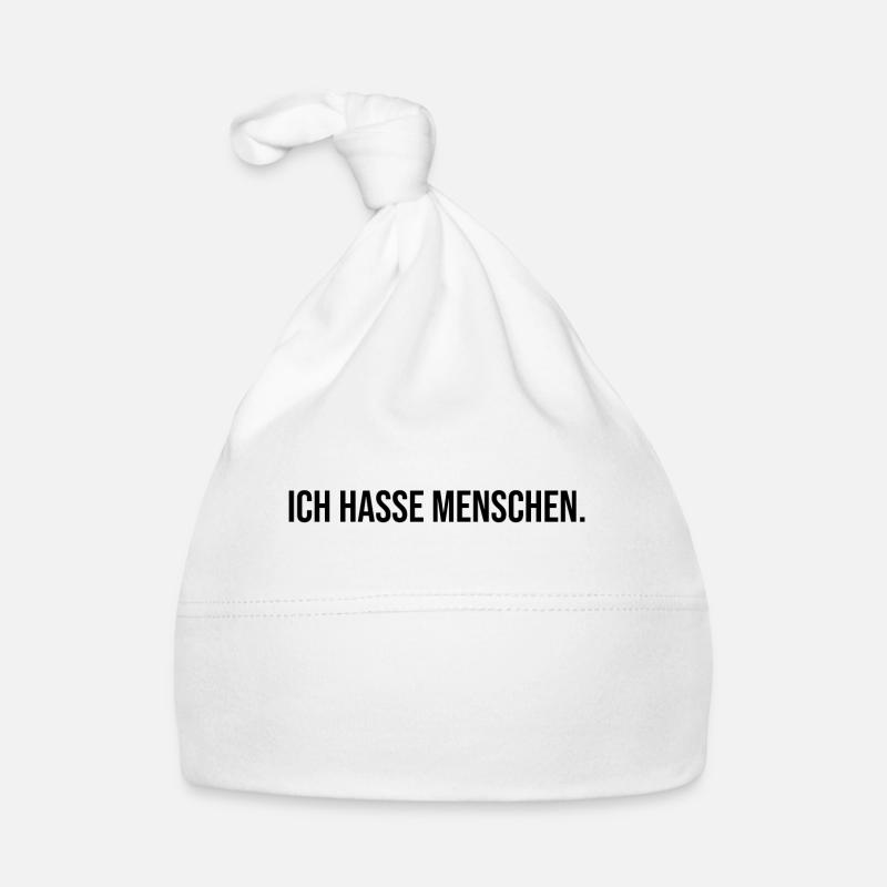 ICH HASSE MENSCHEN - Lustig Geschenk Geschenkidee Baby Bio-Mütze