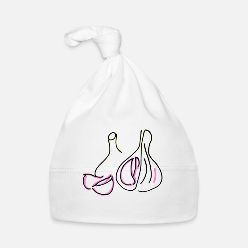 Knoblauch - Baby Bio-Mütze - Weiß