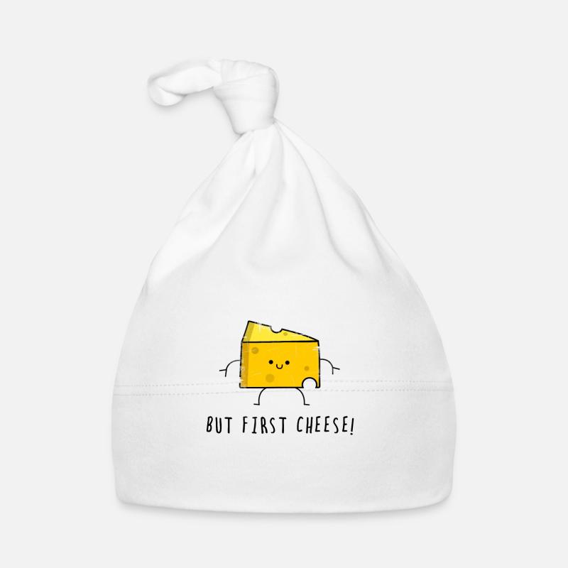 Käse Cheese Gauda - Baby Bio-Mütze - Weiß