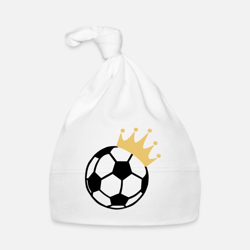 Fußball mit Krone Baby Bio-Mütze