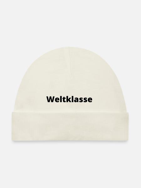Weltklasse - Baby Bio-Mütze - Weiß - Vorne
