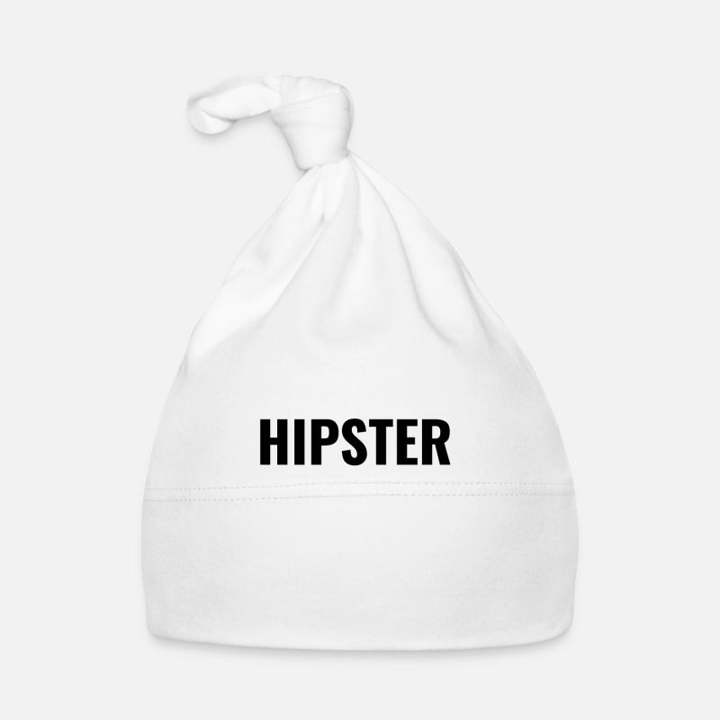 hipster - Organic Baby Cap - white