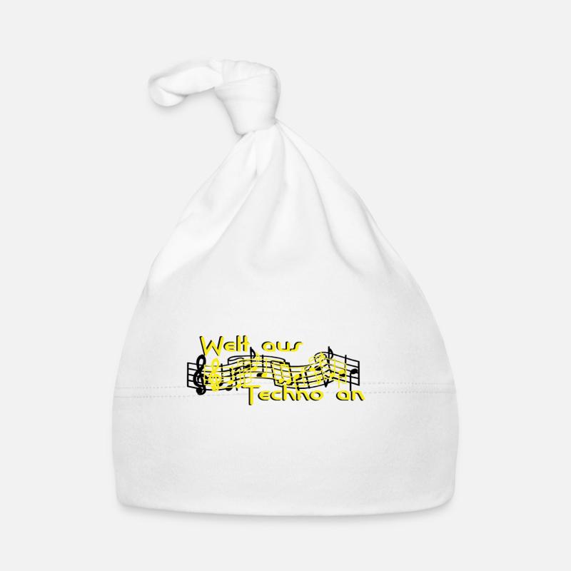 Monde de la techno - Bonnet bio Bébé - blanc