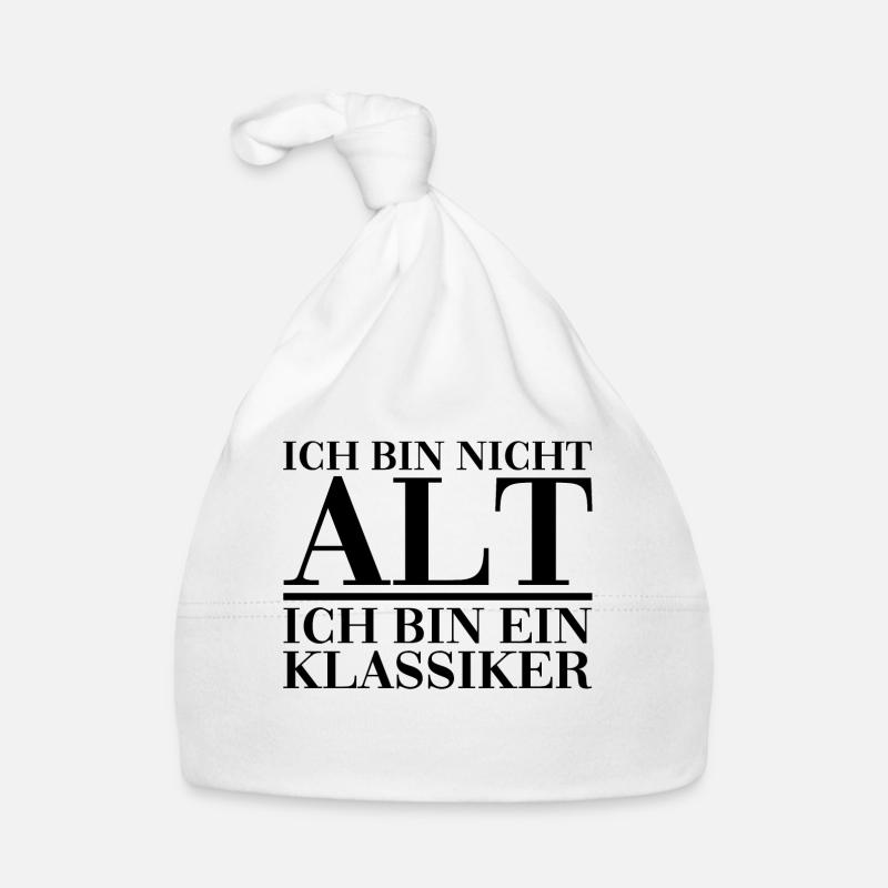 Ich bin nicht alt ich bin ein Klassiker lustig fun - Baby Bio-Mütze - Weiß