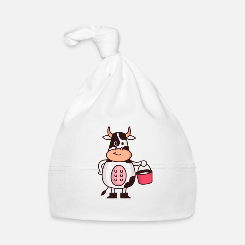 Vaches vache - Bonnet bio Bébé - blanc