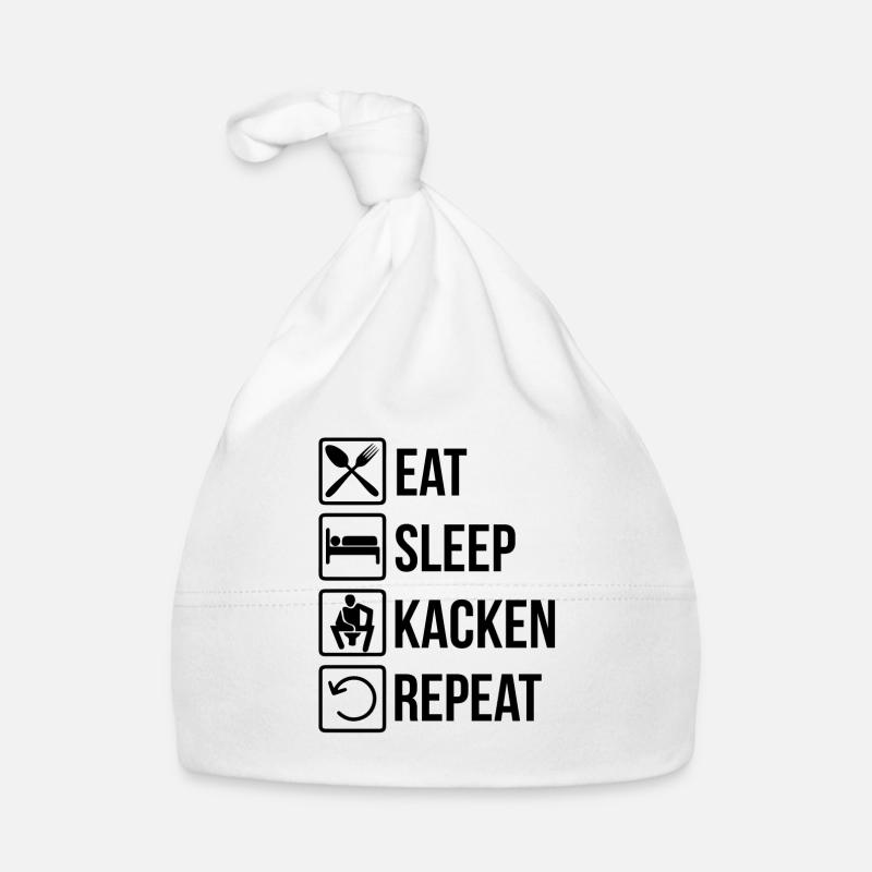Eating Sleep Poop Repeat Geek Gift Organic Baby Cap