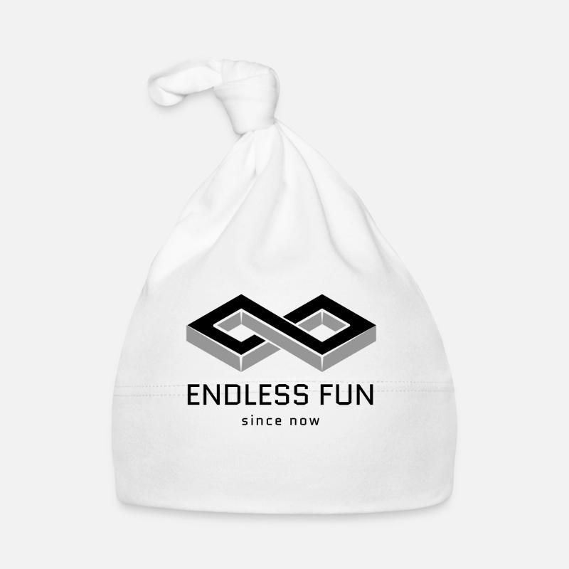 Amusement amusant sans fin - Bonnet bio Bébé - blanc