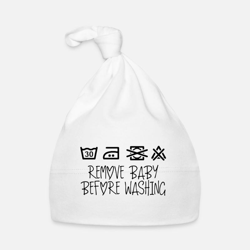 Enlever le bébé avant de le laver Bonnet bio Bébé