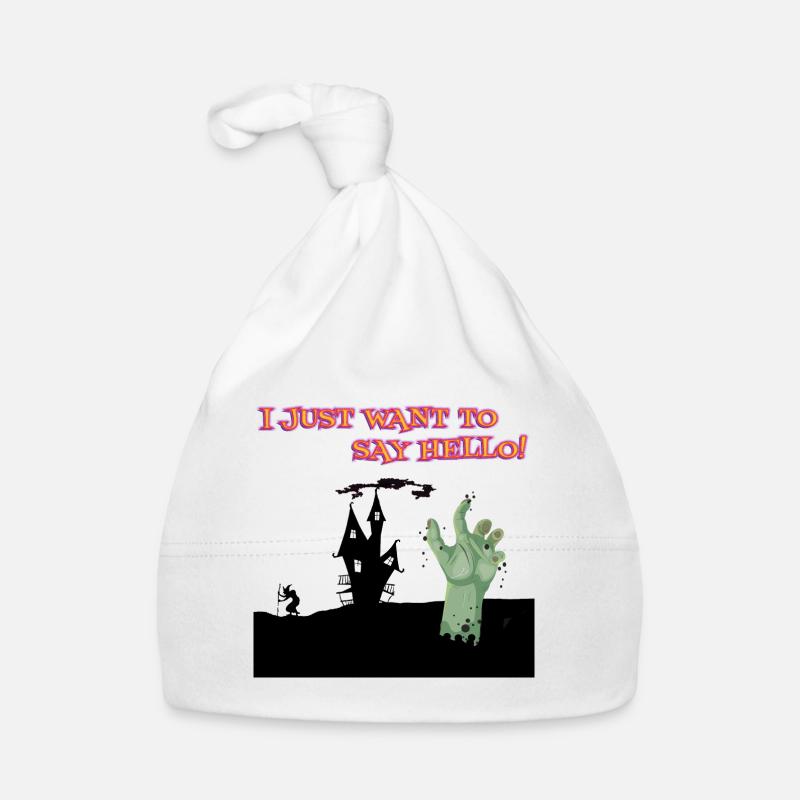zombie - Organic Baby Cap - white