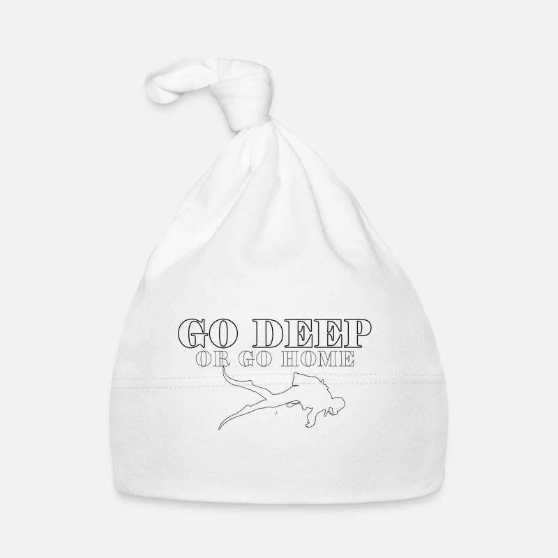 Go deep or go home Plongeur Scuba Bonnet bio Bébé